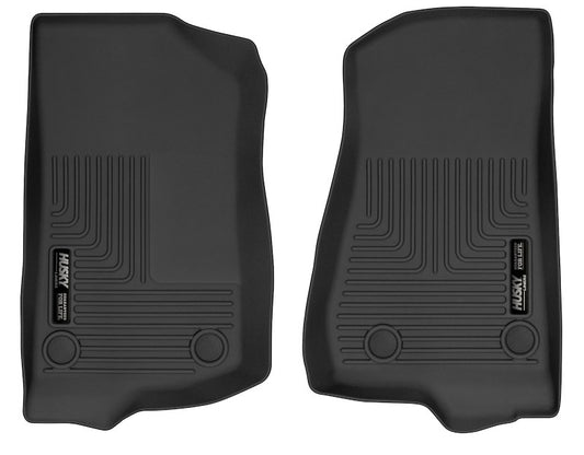 Husky Liners X-act Contour Floor Mats |54531| - Fits 2018-2026 Jeep Gladiator / Wrangler JL, 2020-2026 Jeep Gladiator | Front Row, 2-pc Black