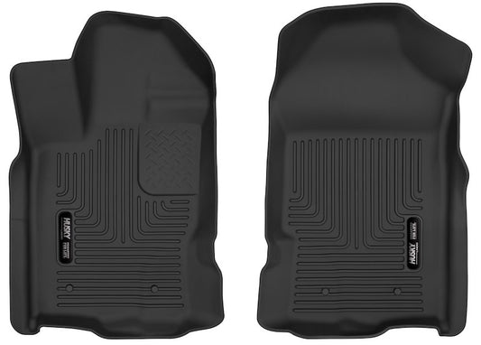 Husky Liners X-act Contour Floor Mats |54701| - Fits 2019-2023 Ford Ranger SuperCrew (Crew Cab) & SuperCab (EXT Cab) | Front Row, 2-pc Black