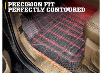 Husky Liners X-act Contour Floor Mats |54701| - Fits 2019-2023 Ford Ranger SuperCrew (Crew Cab) & SuperCab (EXT Cab) | Front Row, 2-pc Black