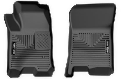 Husky Liners X-act Contour Floor Mats |54961| - Fits 2023-2026 Chevrolet Colorado & GMC Canyon Crew CAB ONLY | Front Row, 2-pc Black