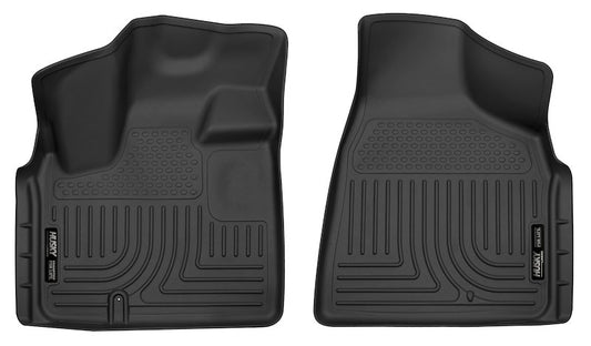Husky Liners X-act Contour Floor Mats |55521| - Fits 2008-2016 Chrysler Town & Country; 2008-2020 Dodge Grand Caravan | Front Row, 2-pc Black