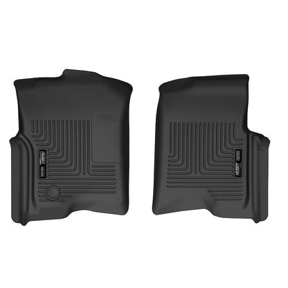 Husky Liners X-act Contour Floor Mats |55901| - Fits 2004-2008 Ford F-150 All Cabs w/Out Manual Shifter; 2006-2008 Lincoln Mark LT | Front Row, 2-pc Black