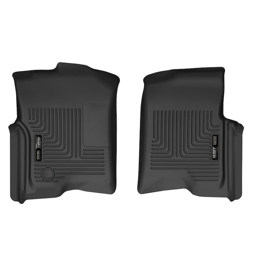 Husky Liners X-act Contour Floor Mats |55901| - Fits 2004-2008 Ford F-150 All Cabs w/Out Manual Shifter; 2006-2008 Lincoln Mark LT | Front Row, 2-pc Black
