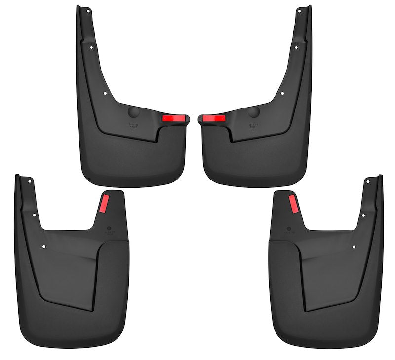 Husky Liners Mud Guards |58146| - Fits 2019-2024 Ram 1500 w/Out OEM Fender Flares - Front & Rear Mud Guards - 4 Pc Black |