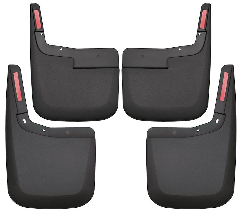 Husky Liners - Front & Rear Mud Guards |58446| -Fits  2015-2020 Ford F-150 No Fender Flares, Front & Rear Set - 4 Pc Black