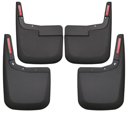 Husky Liners - Front & Rear Mud Guards |58446| -Fits  2015-2020 Ford F-150 No Fender Flares, Front & Rear Set - 4 Pc Black