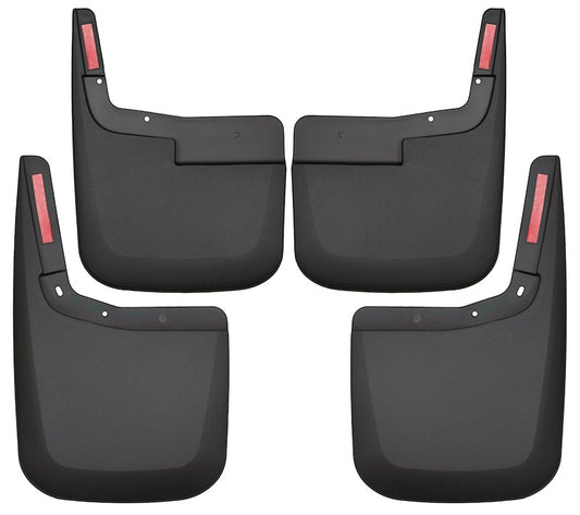Husky Liners - Front & Rear Mud Guards |58446| -Fits  2015-2020 Ford F-150 No Fender Flares, Front & Rear Set - 4 Pc Black