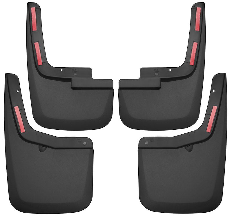 Husky Liners Mud Guards |58456| -Fits  2015-2020 Ford F-150 w/OEM Fender Flares, Front & Rear Set - 4 Pc Black