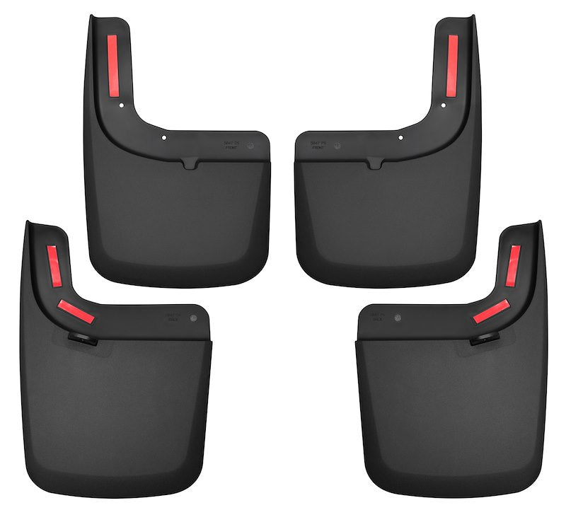 Husky Liners Mud Guards |58476| - Fits 2017-2026 Ford F-250/F-350 Super Duty w/Single Rear Wheels & OEM Fender Flares, Front & Rear Set - 4 Pc Black