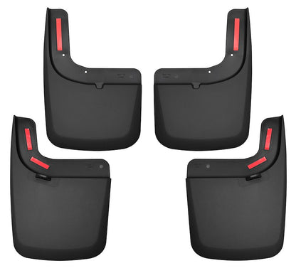 Husky Liners Mud Guards |58476| - Fits 2017-2026 Ford F-250/F-350 Super Duty w/Single Rear Wheels & OEM Fender Flares, Front & Rear Set - 4 Pc Black