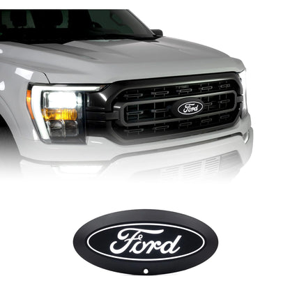 Putco Luminix White Oval LED Emblem |92606| - Fits Ford F150 2023 w/Camera and w/o Spray Washer