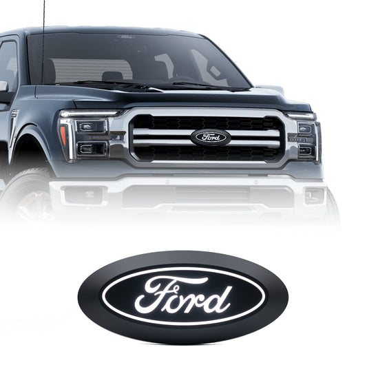 Putco Luminix Oval LED Grille Emblem |92608| - Fits Ford F150 2024-2027 w/o Front Camera, Includes Plug-N-Play Harness (Fuse Box Install)