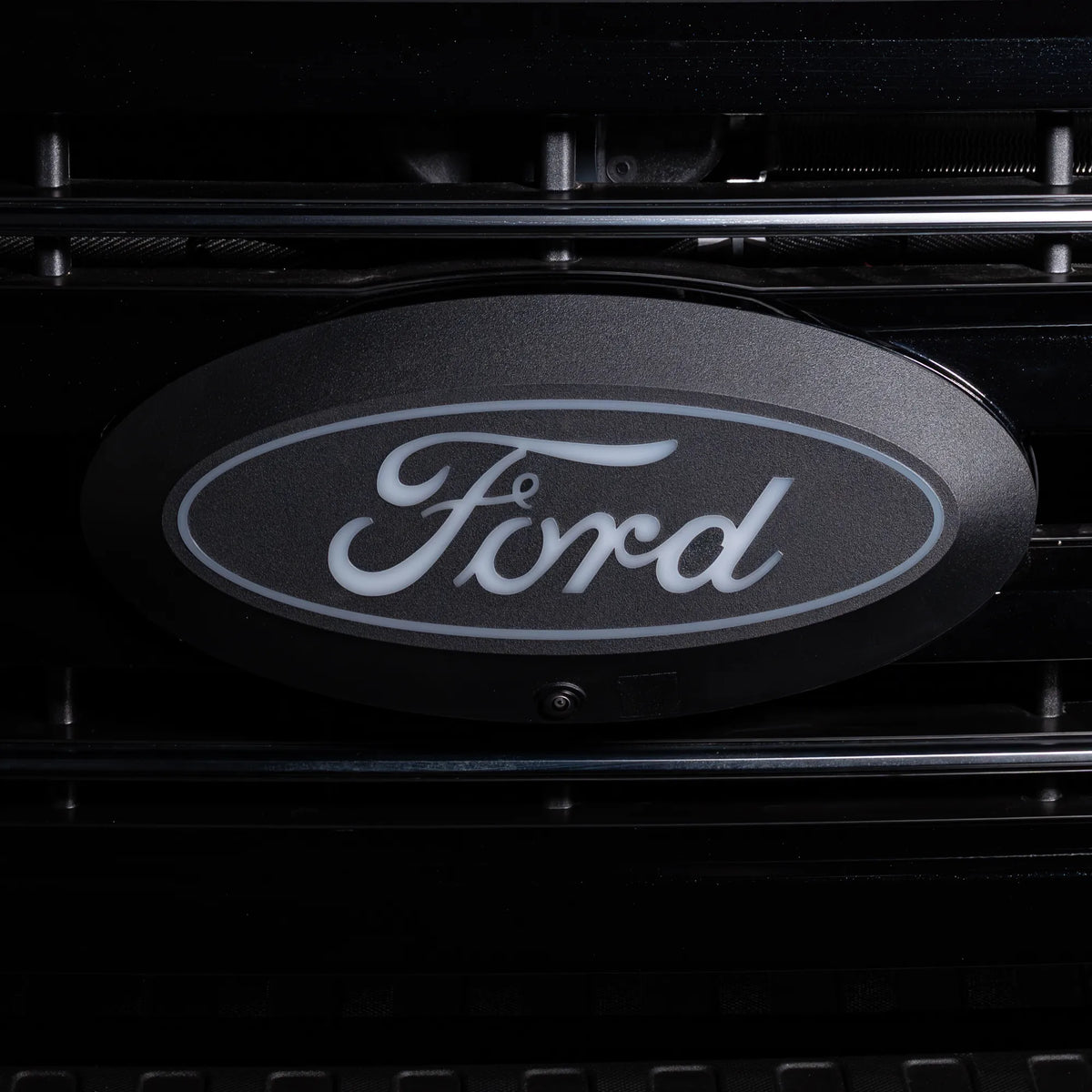 Putco Luminix White Oval LED Emblem |92803| - Fits Ford F250, F350, F450, F550 2023-2027 with Camera and Spray Washer