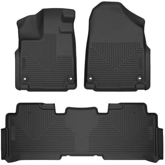 Husky Liners Weatherbeater Floor Mats |93761| - Fits 2018-2026 Honda Odyssey | Front & 2nd Row, 3-pc Black
