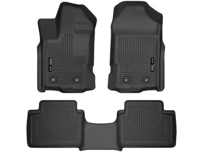 Husky Liners Weatherbeater Floor Mats |93801| - Fits 2019-2023 Ford Ranger, SUPERCAB ONLY | Front & 2nd Row, 3-pc Black