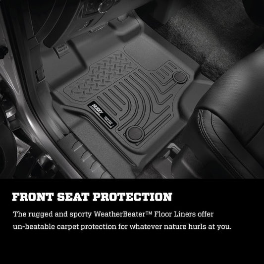 Husky Liners Weatherbeater Floor Mats |94051| - Fits 2015-2026 Ford F-150 SUPERCAB ONLY | Front & 2nd Row, 3-pc Black