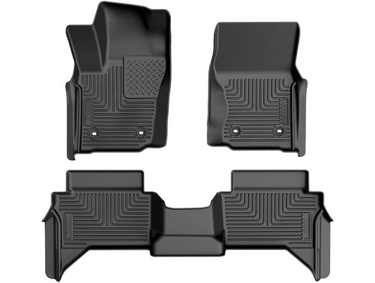Husky Liners Weatherbeater Floor Mats |94271| - Fits 2024-2026 Toyota Tacoma, Double CAB ONLY | Front & 2nd Row, 3-pc Black