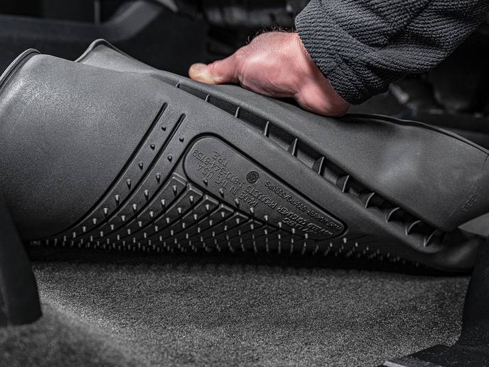 Husky Liners Weatherbeater Floor Mats |94291| - Fits 2024-2026 Toyota Tacoma Double CAB ONLY with Manual Transmission | Front & 2nd Row, 3-pc Black
