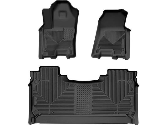 Husky Liners Weatherbeater Floor Mats |94491| - Fits 2025-2026 Dodge Ram 1500 Crew CAB ONLY | Front & 2nd Row, 3-pc Black