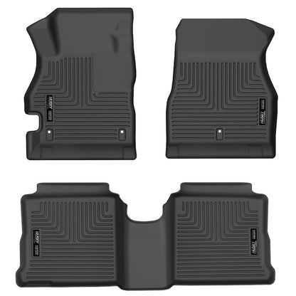 Husky Liners Weatherbeater Floor Mats |95041| - Fits 2020-2024 Nissan Versa | Front & 2nd Row, 3-pc Black