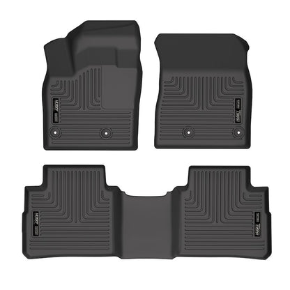 Husky Liners Weatherbeater Floor Mats |95081| - Fits 2021-2026 Nissan Rogue | Front & 2nd Row, 3-pc Black