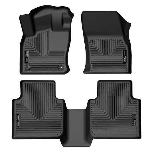 Husky Liners Weatherbeater Floor Mats |95231| - Fits 2018-2024 Volkswagen Tiguan | Front & 2nd Row, 3-pc Black