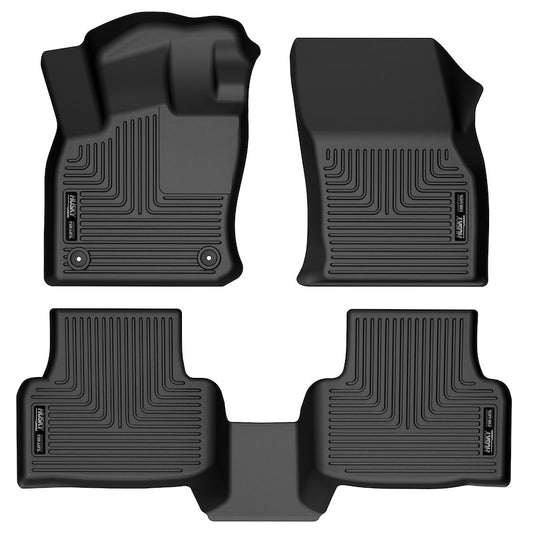 Husky Liners Weatherbeater Floor Mats |95251| - Fits 2022-2024 Volkswagen Taos | Front & 2nd Row, 3-pc Black
