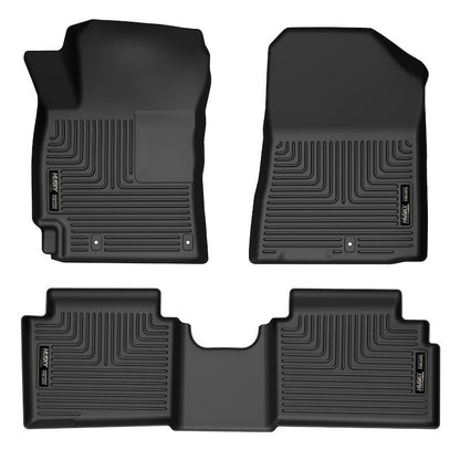 Husky Liners Weatherbeater Floor Mats |95261| - Fits 2019-2024 Kia Forte | Front & 2nd Row, 3-pc Black