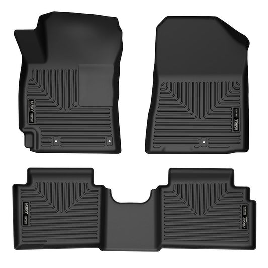 Husky Liners Weatherbeater Floor Mats |95261| - Fits 2019-2024 Kia Forte | Front & 2nd Row, 3-pc Black