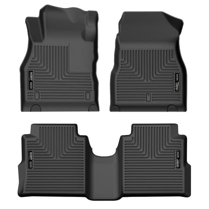 Husky Liners Weatherbeater Floor Mats |95271| - Fits 2018-2024 Nissan Kicks | Front & 2nd Row, 3-pc Black