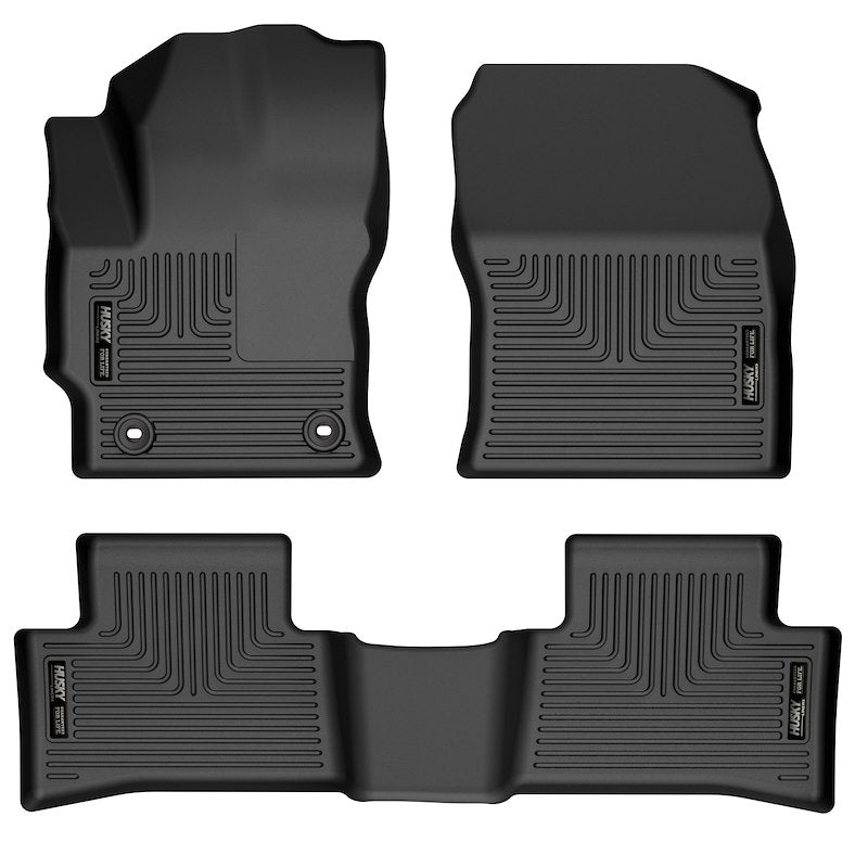 Husky Liners Weatherbeater Floor Mats |95291| - Fits 2022-2025 Toyota Corolla Cross (Front Wheel Drive Only) | Front & 2nd Row, 3-pc Black