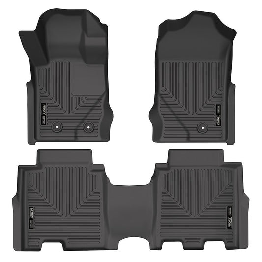Husky Liners Weatherbeater Floor Mats |95301| - Fits 2021-2026 Ford Bronco 4-Door | Front & 2nd Row, 3-pc Black