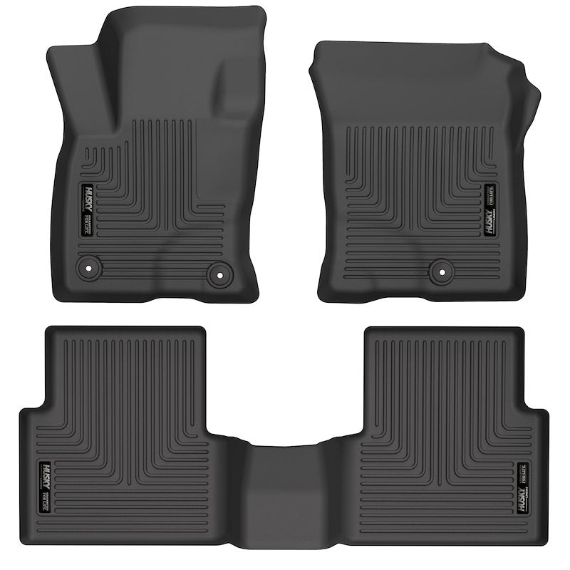 Husky Liners Weatherbeater Floor Mats |95341| - Fits 2021-2025 Ford Bronco Sport | Front & 2nd Row, 3-pc Black