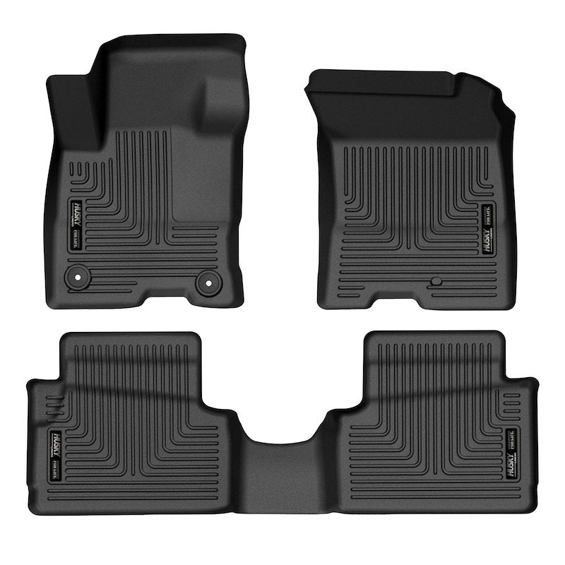 Husky Liners Weatherbeater Floor Mats |95401| - Fits 2022-2026 Ford Maverick (Hybrid Models Only) | Front & 2nd Row, 3-pc Black