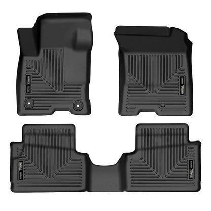 Husky Liners Weatherbeater Floor Mats |95401| - Fits 2022-2026 Ford Maverick (Hybrid Models Only) | Front & 2nd Row, 3-pc Black