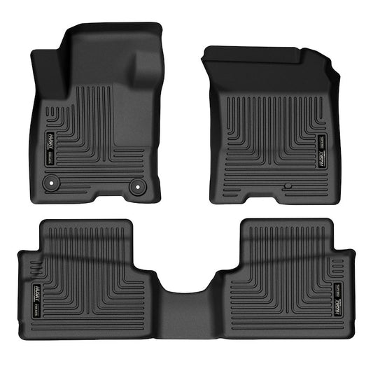 Husky Liners Weatherbeater Floor Mats |95401| - Fits 2022-2026 Ford Maverick (Hybrid Models Only) | Front & 2nd Row, 3-pc Black