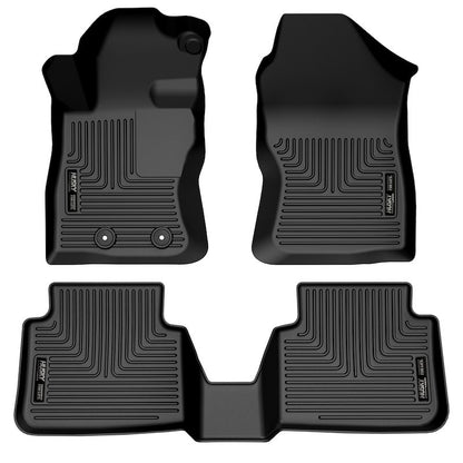 Husky Liners Weatherbeater Floor Mats |95451| - Fits 2024-2026 Subaru Crosstrek & Impreza | Front & 2nd Row, 3-pc Black