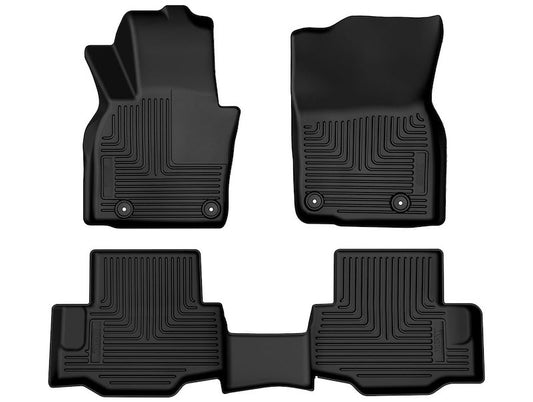 Husky Liners Weatherbeater Floor Mats |95481| - Fits 2024-2026 Mazda CX-90| Front & 2nd Row, 3-pc Black