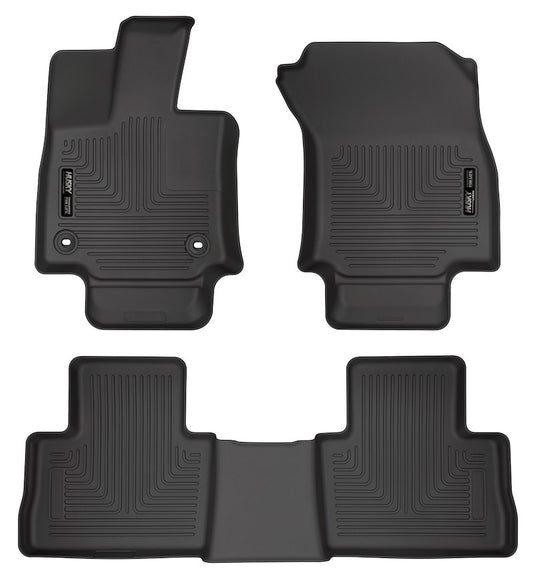 Husky Liners Weatherbeater Floor Mats |95501| - Fits 2019-2025 Toyota RAV4 (Will NOT Fit Hybrid Models) | Front & 2nd Row, 3-pc Black