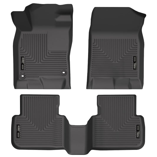 Husky Liners Weatherbeater Floor Mats |95521| - Fits 2022-2026 Honda Civic Hatchback/Sedan & 2023-2026 Acura Integra, Hatchback | Front & 2nd Row, 3-pc Black