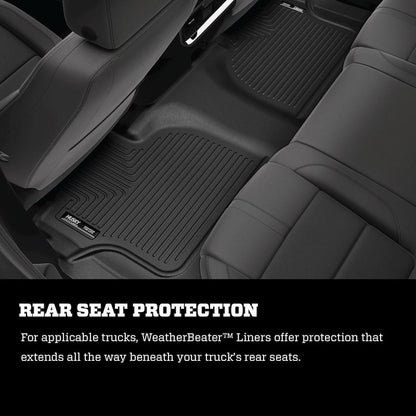 Husky Liners Weatherbeater Floor Mats |95561| - Fits 2022-2026 Ford Escape Hybrid | Front & 2nd Row, 3-pc Black