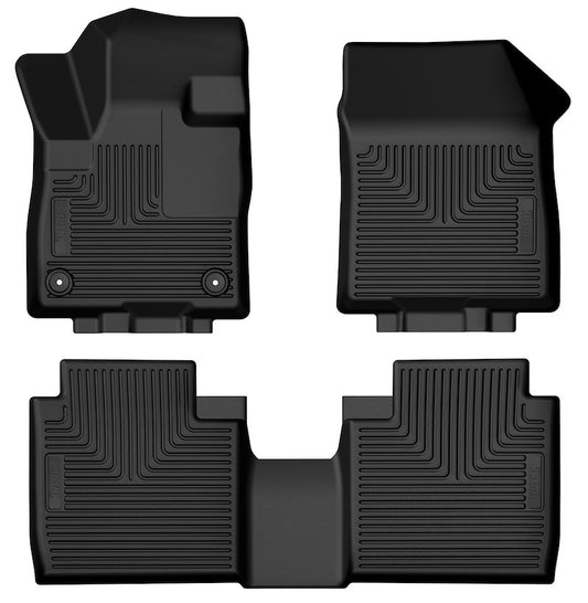 Husky Liners Weatherbeater Floor Mats |95571| - Fits 2024-2026 Lincoln Nautilus | Front & 2nd Row, 3-pc Black