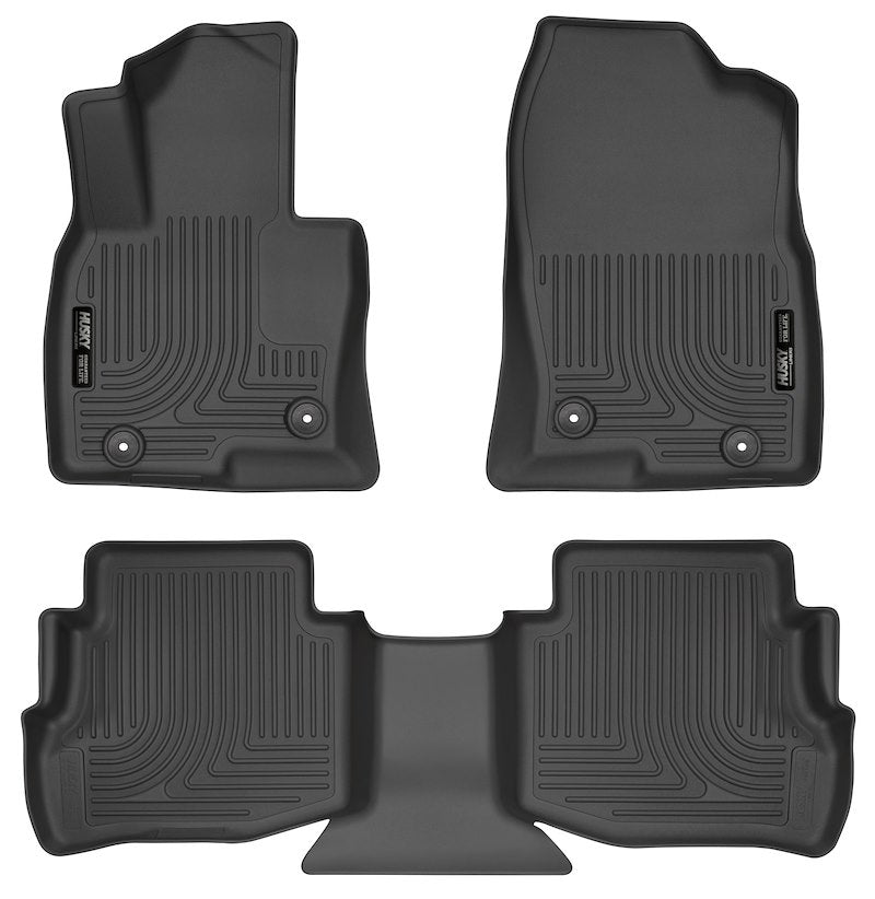 Husky Liners Weatherbeater Floor Mats |95611| - Fits 2016-2023 Mazda CX-9 | Front & 2nd Row, 3-pc Black
