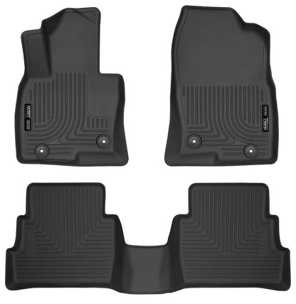 Husky Liners Weatherbeater Floor Mats |95641| - Fits 2017 - 2025 Mazda CX-5 | Front & 2nd Row, 3-pc Black