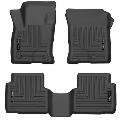 Husky Liners Weatherbeater Floor Mats |95721| - Fits 2020-2025 Ford Escape | Front & 2nd Row, 3-pc Black