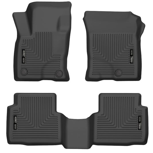 Husky Liners Weatherbeater Floor Mats |95721| - Fits 2020-2025 Ford Escape | Front & 2nd Row, 3-pc Black