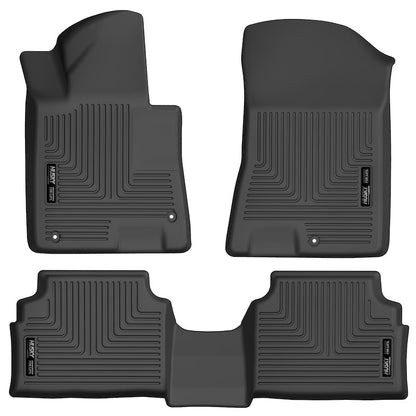 Husky Liners Weatherbeater Floor Mats |95771| - Fits 2020-2026 Hyundai Sonata (Excludes Hybrid); 2021-2025 Kia K5; Front Wheel Drive | Front & 2nd Row, 3-pc Black