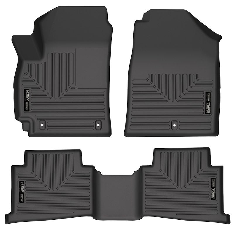 Husky Liners Weatherbeater Floor Mats |95801| - Fits 2021-2026 Kia Seltos | Front & 2nd Row, 3-pc Black