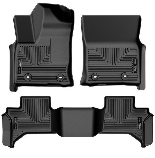 Husky Liners Weatherbeater Floor Mats |95811| - Fits 2022-2026 Lexus LX600| Front & 2nd Row, 3-pc Black