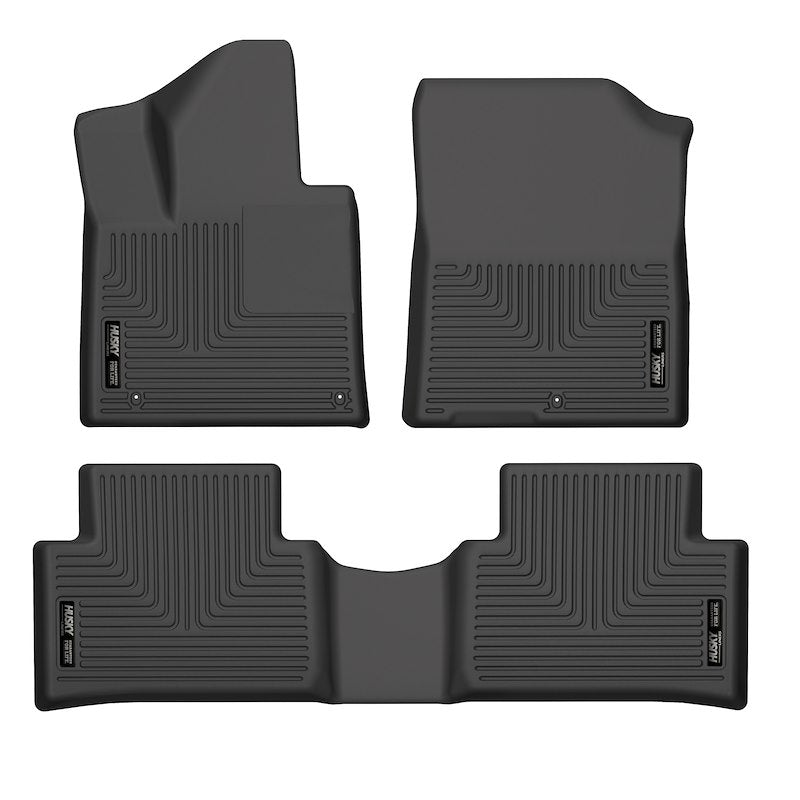 Husky Liners Weatherbeater Floor Mats |95841| - Fits 2021-2026 Kia Sorento (Excludes Hybrid) | Front & 2nd Row, 3-pc Black